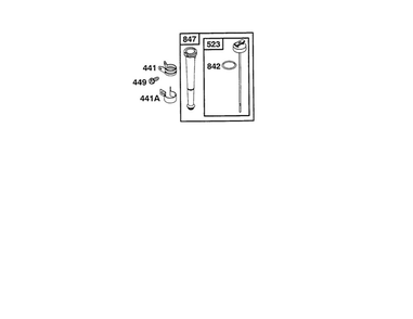 Dipstick/Tube Assembly Diagram and Parts List for 110400-110499 0200-0201-0203 Briggs and Stratton Engine